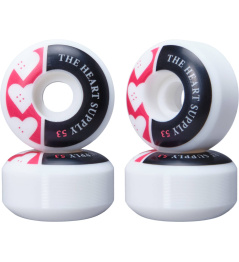 Heart Supply Squad Skate Wheels 4-Pack (53mm|Red)