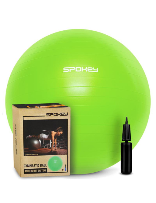 Spokey FITBALL III  - Gymnastický míč 75 cm včetně pumpičky, zelený  ( bez orig. kartónu )