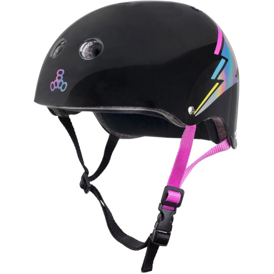 Helmet Triple Eight Certified Sweatsaver XS-S Black Hologram