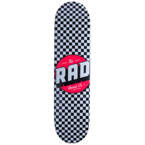 RAD Checker Skate Board (8"|Black/White)