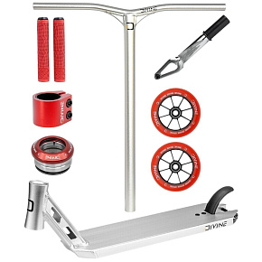 Freestyle Scooter Custom Divine Park ALU Silver/Red