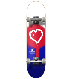 Blueprint Spray Heart V2 Skateboard Complete (7.75"|Red/Blue)