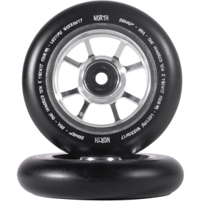 North Signal V2 Wheels 110mm 24mm Silver/Black Pu