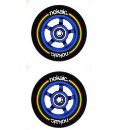 Wheels Nokaic 100mm BLACK / BLUE 2pcs