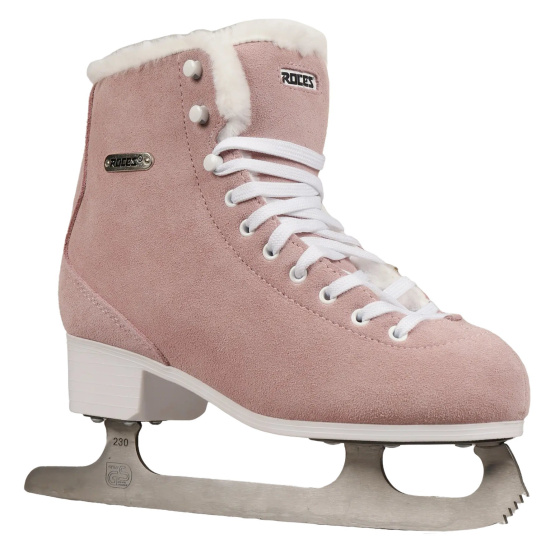 Roces Suede Eco-Fur Figure Skates (Suede Pink|36)