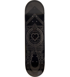 Blueprint Home Heart Skate Board (8.25"|Black/Grey)
