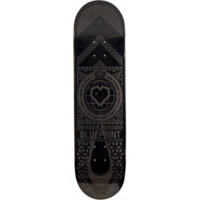 Blueprint Home Heart Skate Board (8.25"|Black/Grey)