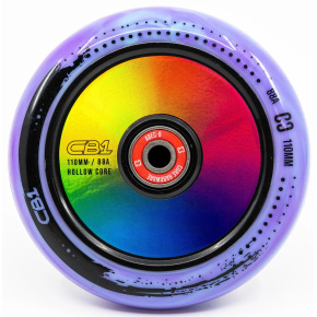 Core CB1 Hollow Plastic Kolečko Na Freestyle Koloběžku (Černá/Neochrom) Core CB1 Hollow Plastic Kolečko Na Freestyle Koloběžku (Černá/Neochrom)