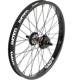 Colony Pintour 20" Male Freecoaster BMX Rear Wheel (Black/Rainbow|Right hand drive)