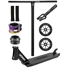 Freestyle Scooter Custom Divine X Union HoneyComb Black Freestyle Scooter Custom Divine X Union HoneyComb Black