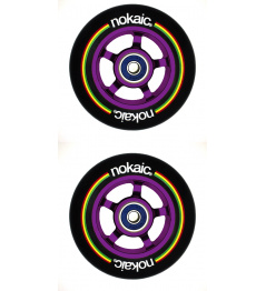 Wheels Nokaic 100mm BLACK / PURPLE 2pcs
