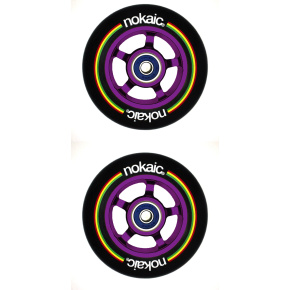 Wheels Nokaic 100mm BLACK / PURPLE 2pcs