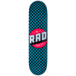 RAD Checker Skate Board (8"|Black/Turquoise)