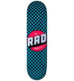RAD Checker Skate Board (8"|Black/Turquoise)