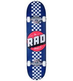 RAD Checker Stripe Skateboard Set (7.75"|Navy)