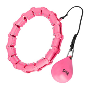 Massage hula hoop ONE Fitness OHA02 with weights pink