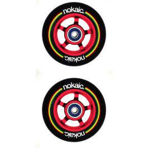 Wheels Nokaic 100mm BLACK / RED 2pcs