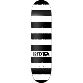 KFD Stripes Skate Board (8"|White)