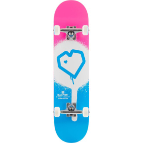 Blueprint Spray Heart V2 Skateboard Complete (7.75"|Blue/White/Pink)