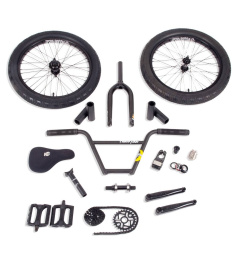 Stolen/Fiction Freecoaster V8 BMX Build Kit (Matte Black|Right hand drive)