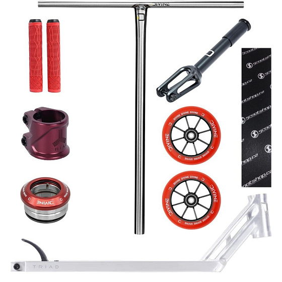 Freestyle Scooter Custom Divine X Triad Vixen V2 520mm Red/Silver