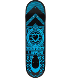 Blueprint Home Heart Skate Board (8.25"|Black/Blue)