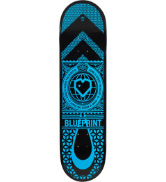 Blueprint Home Heart Skate Board (8.25"|Black/Blue)