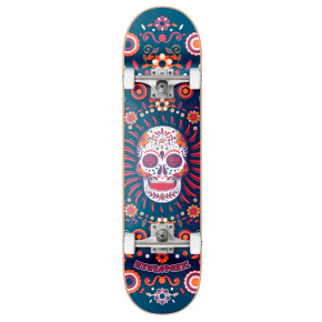 Hydroponic Mexican Skateboard 7.75 "Blue Skull