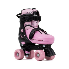 SFR Nebula Adjustable Children's Quad Skates - Black / Pink - UK:11J-1J EU:29-33 US:M12J-2
