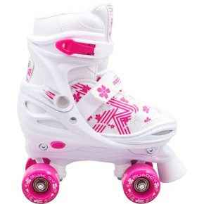 Roces Quaddy 3.0 Adjustable Girls Roller Skates (White|26-29)