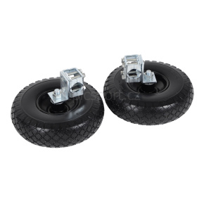 Additional wheels for an electric wheelbarrow