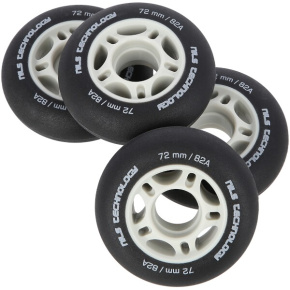 NILS Extreme PU 72x24 82A matt wheels, black, 4 pcs