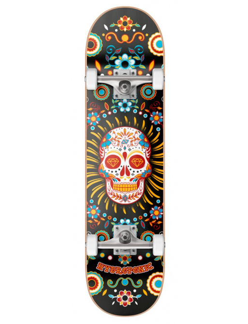 Hydroponic Mexican Skateboard 7.25 "Black Skull