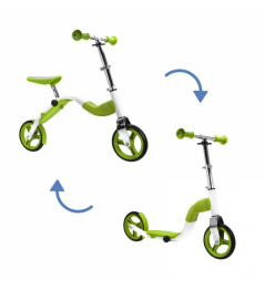 Scoobik scooter and reflector in one green
