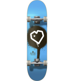 Blueprint Spray Heart V2 Skateboard Set (8"|Blue/Black/White)
