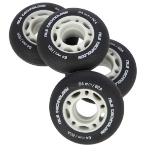 NILS Extreme PU 64x24 82A matt wheels, black, 4 pcs
