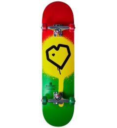 Blueprint Spray Heart V2 Skateboard Complete (8"|Rasta 2)