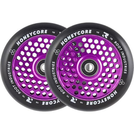 Root Honeycore Black 110mm 2-pack Pro Scooter Wheels (110mm | Purple)