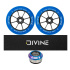 Set of 2 Divine 110 mm Spoked blue wheels + Divine griptape + Divine headset