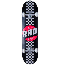 RAD Checker Stripe Skateboard Set (7.25"|Black)