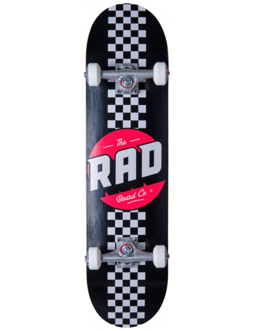 RAD Checker Stripe Skateboard Set (7.25"|Black)