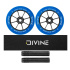 Set of 2 Divine 110 mm Spoked blue wheels + Divine griptape + Divine grips