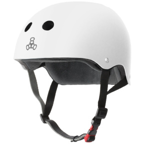 Triple Eight Certified Sweatsaver Helmet (XS-S|White Rubber)