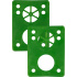 Riser Pads 1/8" Green 3mm