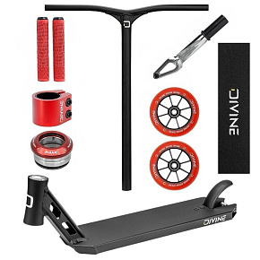 Freestyle Scooter Custom Divine Park ALU Black/Red Freestyle Scooter Custom Divine Park ALU Black/Red