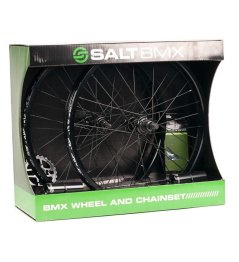 Salt Valon BMX Wheel/Chain Set (Black)