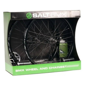 Salt Valon BMX Wheel/Chain Set (Black)