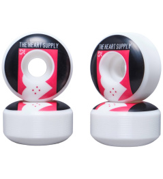 Heart Supply Even Skate Wheels 4-Pack (52mm|Red)