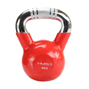 Kettlebell with chrome grip HMS KTC 6 kg red