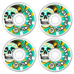 Hydroponic Mexican Skull 2.0 Skateboard Wheels 4-Set (53mm|White/Green)